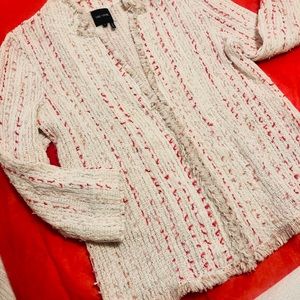 Off-white and pink knit jacket